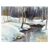 Diane F. Patton Winter Landscape Watercolor