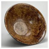 Rockingham Glaze Yellow Ware Mixing Bowl 10"