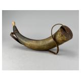 Antique Black Powder Horn 15-3/4"