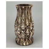 Vintage New Zealand Ponga Tree Fern Wood Vase