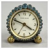 1950s Boudoir Alarm Clock with Blue Rheinstones