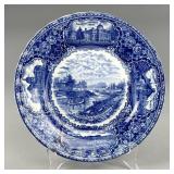 Historic Transferware Plate Chicago Detroit 1910