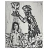 Otto Dix (German 1891-1969) Baptism of Jesus Litho