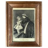 Currier & Ives "The First Party" Litho 19th C.