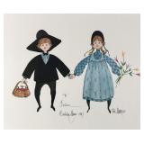 P. Buckley Moss (Am. 1933-2024) Litho Print Twins