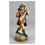 Oberammergau Carved Renaissance Musician Figure