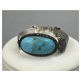 Sterling Silver Turquoise Marcasite Bracelet