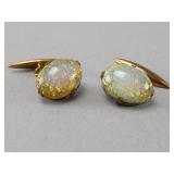 Acrylic Opal Like Cuff Links