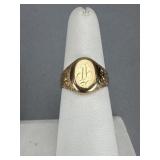 10K Yellow Gold Signet Ring