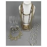 Bib Opera Length Long Station Necklaces, Bracelet