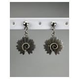 Modified Silver Denmark Georg Jensen 102 Earrings