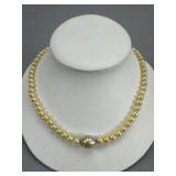 20 Inch Sterling Clasp Cultured Pearl Necklace