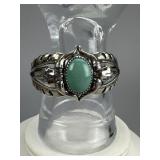 Silver R. Crespo Longhorn Aventurine Cuff Bracelet