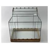 Glass Terrarium with Metal Accents