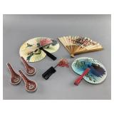 Decorative Fans, Spoons, and Metal Object