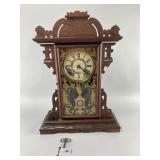 Wooden Mantel Clock with Brass Pendulum