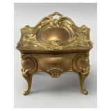 Ornate Gilt Metal Jewelry Casket
