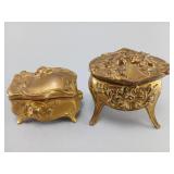 Gilded Metal Jewelry Caskets