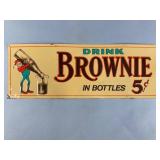 Drink Brownie Tin Advertising Sign