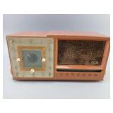 Vintage Arvin Clock Radio in Pink Casing