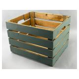 Wooden Crate with Painted Slats