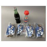 Coca-Cola, Pepsi Bottles, and Cat in the Hat Toys