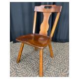 Wooden Chair with Decorative Backrest