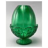 Fenton Green Glass Fairy Lamp
