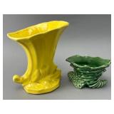 Ceramic Shell Motif Vases