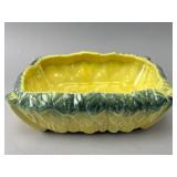 McCoy Yellow and Green Ceramic Dish