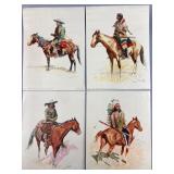 Four Frederic Remington Prints, 1956