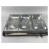 Stainless Steel Buffet Server with Lids