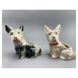 Ceramic Dog Figurine Planters
