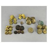 Military Insignia Pins & Buttons Assortment