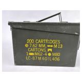 Military 7.62mm Ammo Can - 200 Rounds Capacity