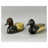 Hand-Carved Canvasback Drake Pair, 14"