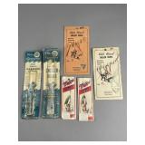 6 Vintage Fishing Hooks in Original Packaging