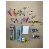 Assorted Fishing Lures & Hooks, Rapala, Jitterbug