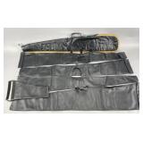 6 Black Leather Gun Cases