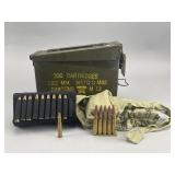 Ammo Can w/ Cloth Holders & Cartridges
