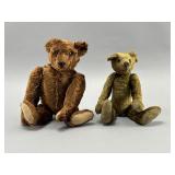 Vintage Plush Jointed Teddy Bears, Pair