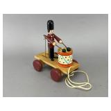 Vintage Soldier Pull Toy with Drum