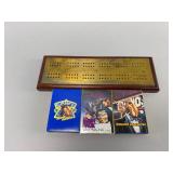 Vintage Cribbage Board W/ Camel Playing Cards