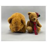 Dakin Plush Teddy & Resting Bear - 11"
