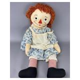 50" Vintage Raggedy Ann Cloth Doll