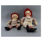 Knickerbocker Raggedy Ann Dolls, 18" & 14"