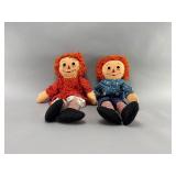 Raggedy Ann & Andy Fabric Dolls, 22-Inch Pair
