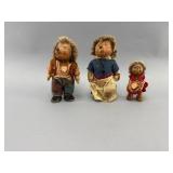 Steiff Mecki Family Hedgehog Dolls (Set of 3)