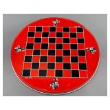 Vintage Tin Checkers/Chinese Checkers Game Board