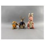 Vintage Rabbit Plush Toy Trio, 6ï¿½12 inches